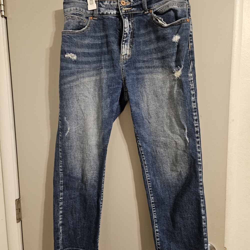 KanCan Blue Ankle Cropped Jeans Classic Style